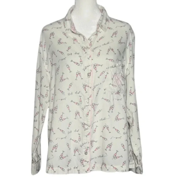 Victoria’s Secret Pink Champagne Print Pajama Set - Size M - Picture 2 of 7